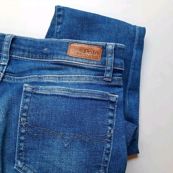 Polo Ralph Lauren Tompkins Skinny Crop Jeans Womens 27 Stretch Ripped Raw Hems - Picture 7 of 13